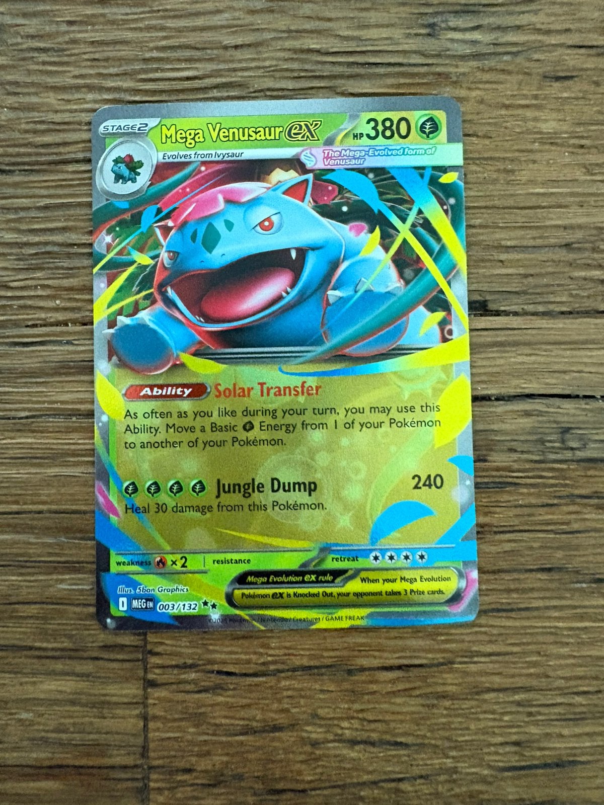 Pokémon Mega Venusaur ex 003/132 MEG, Ophalen of Verzenden, Zo goed als nieuw