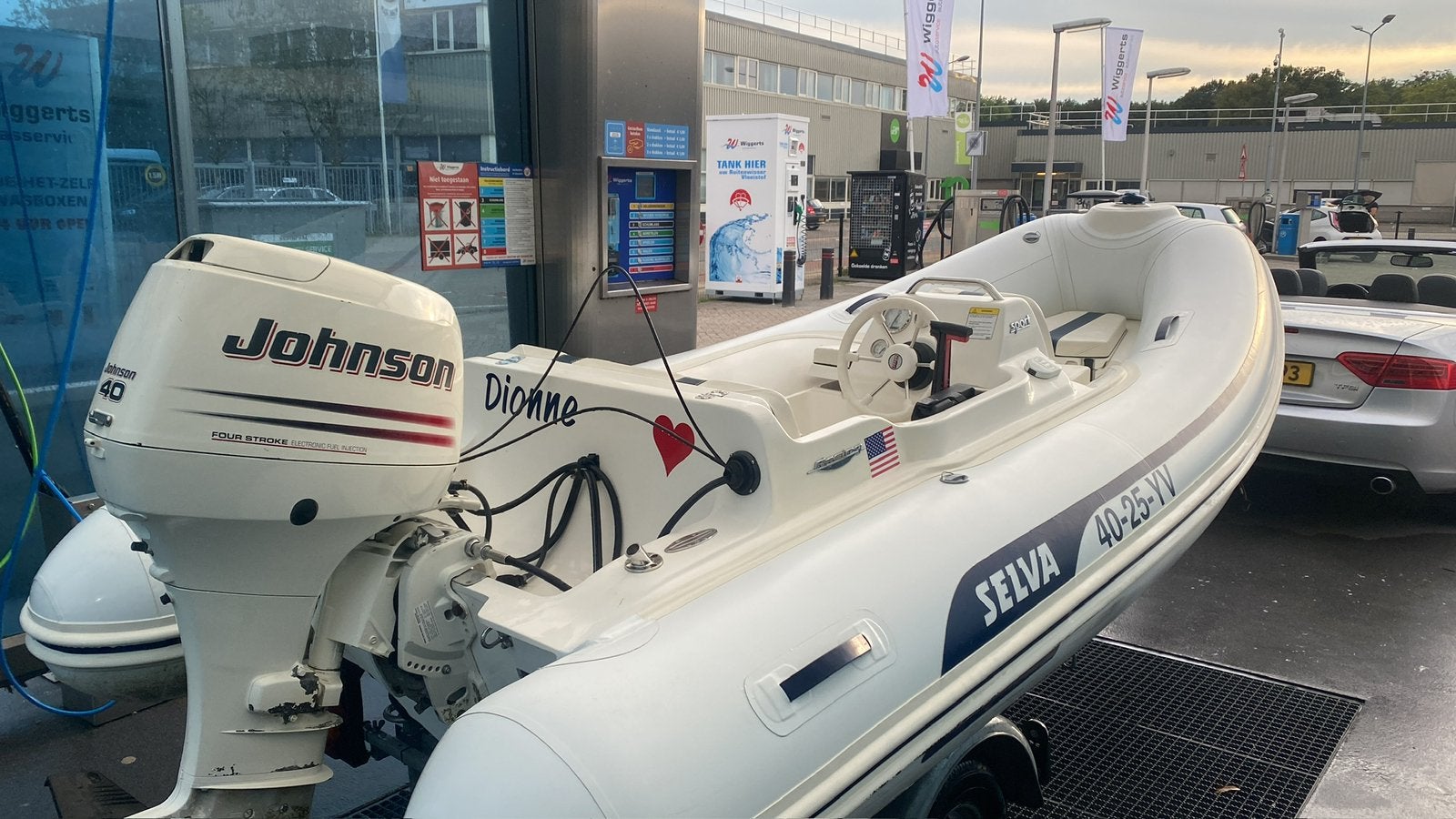Selva Racing rib 40pk power trim trailer, Ophalen, Zo goed als nieuw