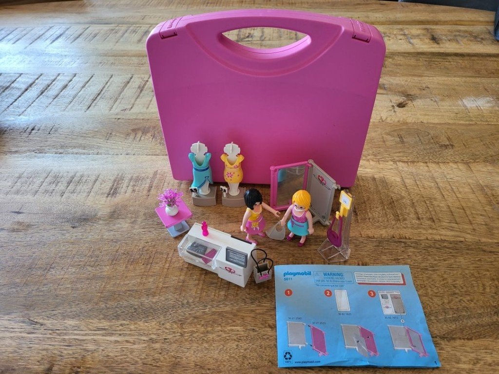 Playmobil van City Life 5611 Kledingwinkel in een koffer, Ophalen of Verzenden, Zo goed als nieuw, Complete set