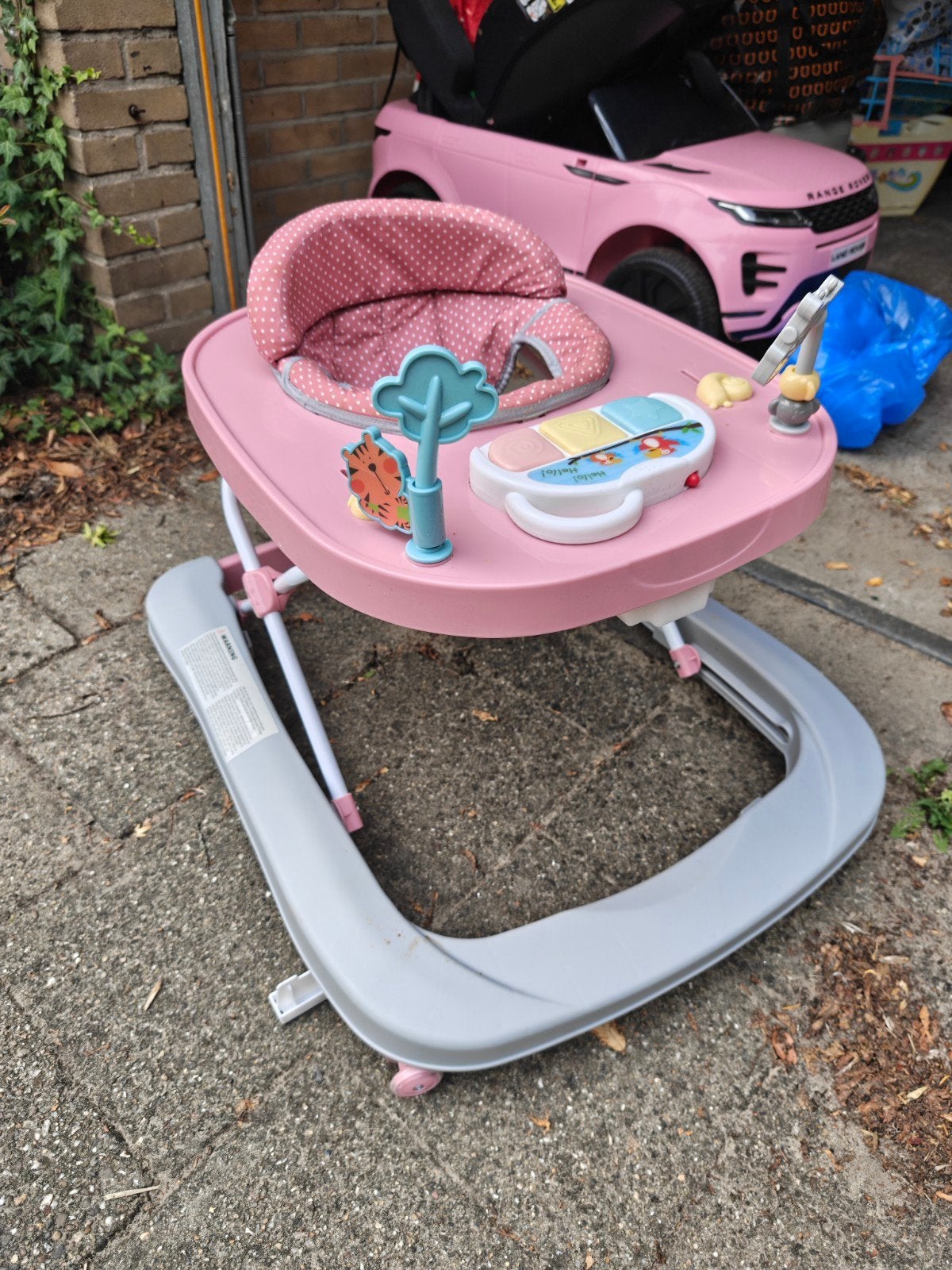 Roze Baby Loopstoel met Speelblad, Ophalen, Gebruikt