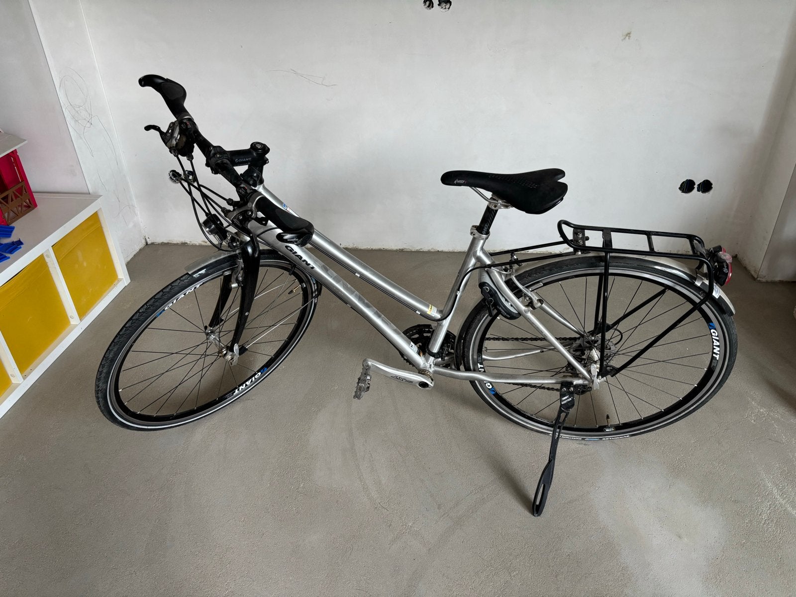 Duo set Giant fietsen (dames en heren) - 3x9 versnellingen, Ophalen, Gebruikt, Minder dan 10 versnellingen, Giant