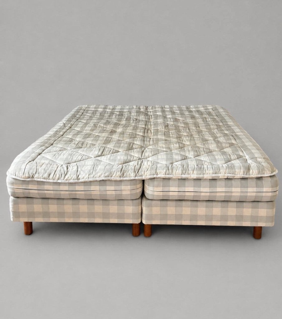 GRATIS AF TE HALEN - Boxspring 180x200, Gebruikt, Beige, Tweepersoons, Ophalen of Verzenden