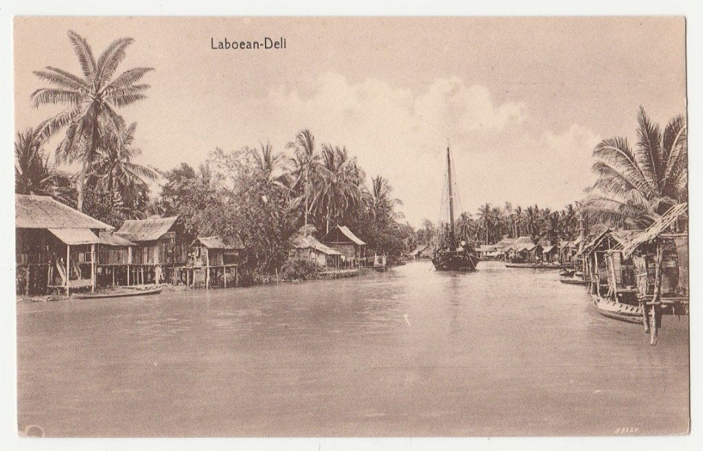 Ned. Indië.  Laboean - Deli.    Sumatra.  Azië., Ophalen of Verzenden, Voor 1920, Ongelopen, Zuid-Holland