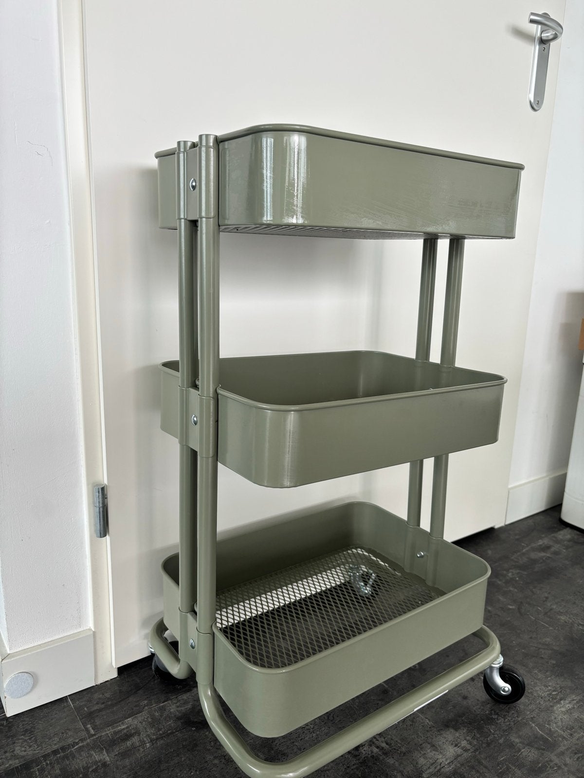 IKEA RÅSKOG trolley, grijsgroen, 28x38x61 cm, Huis en Inrichting, Overige Huis en Inrichting, Ophalen, Gebruikt