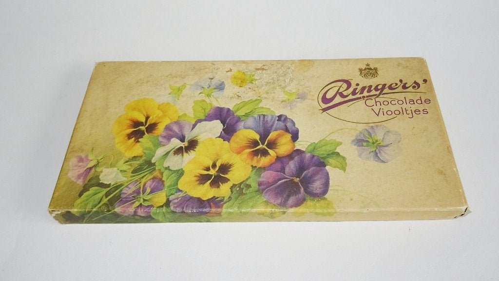 Ringers chocolade viooltjes - plat doosje, Ophalen of Verzenden, Verpakking