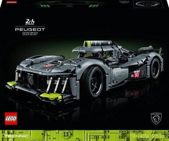 LEGO Technic 42156 - PEUGEOT 9X8 24H Le Mans Hybrid Hypercar, Lego, Nieuw, Ophalen of Verzenden, Complete set