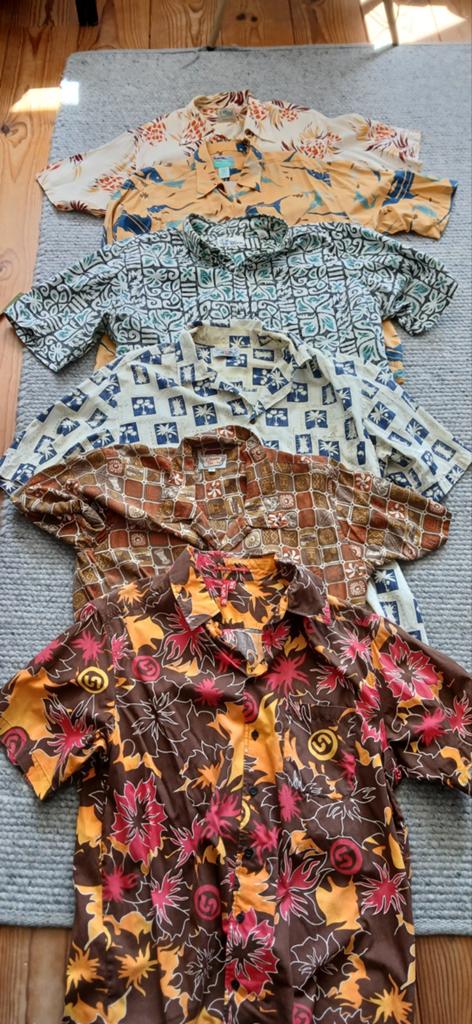 6x vintage hawaii orginele overhemden xl, Ophalen of Verzenden, Halswijdte 43/44 (XL)