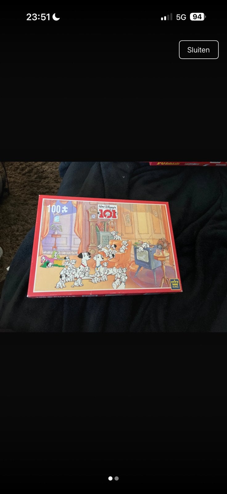 101 Dalmatiërs puzzle, Ophalen of Verzenden, Overige figuren, Zo goed als nieuw, Overige typen