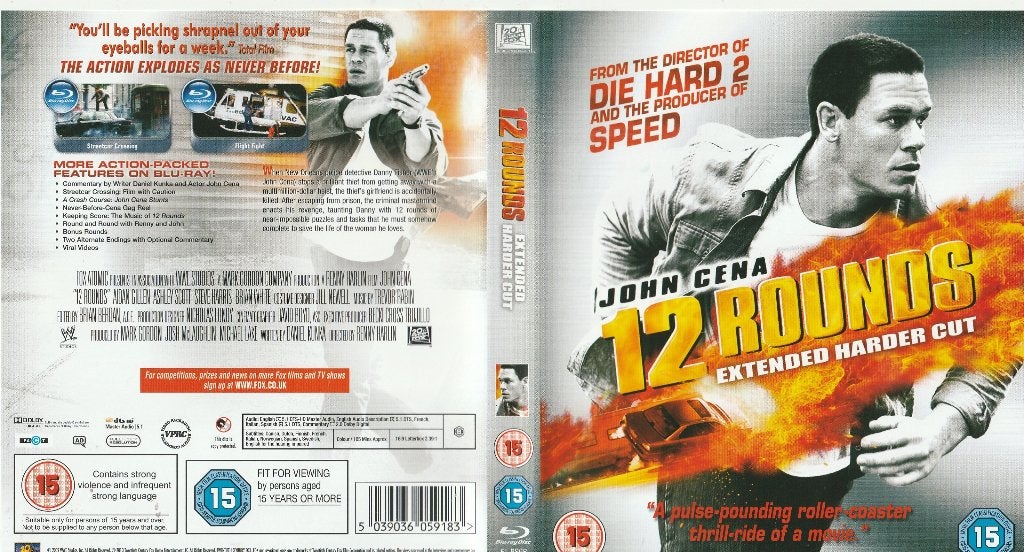 12 rounds john cena extended harder cut blu ray ( engels ), Cd's en Dvd's, Engels, Film, Actie, Ophalen of Verzenden