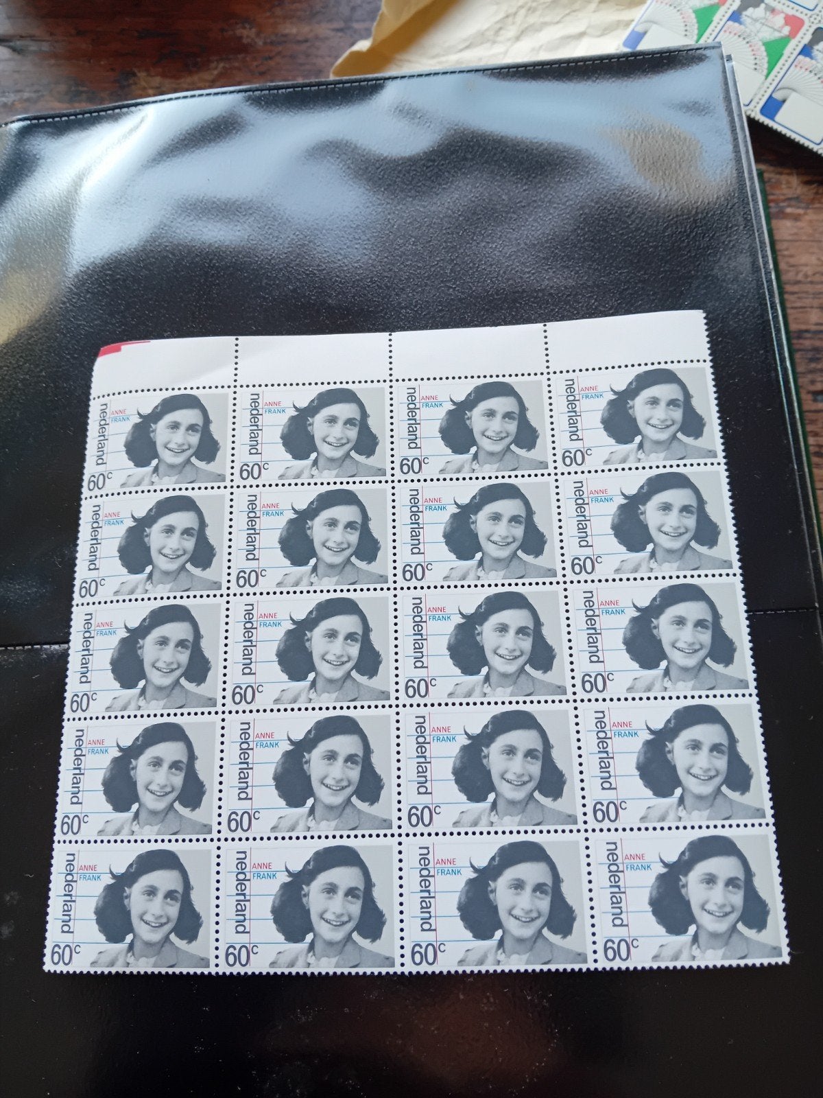 Postzegelvel Anne Frank 60c - Nederland, Ophalen of Verzenden, Na 1940, Postfris