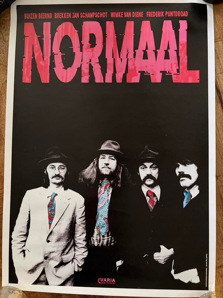 Normaal VPRO Radiosessies 1977-1979 A2 Poster Origineel, Verzamelen, Posters, Gebruikt, Muziek, A1 t/m A3, Rechthoekig Staand