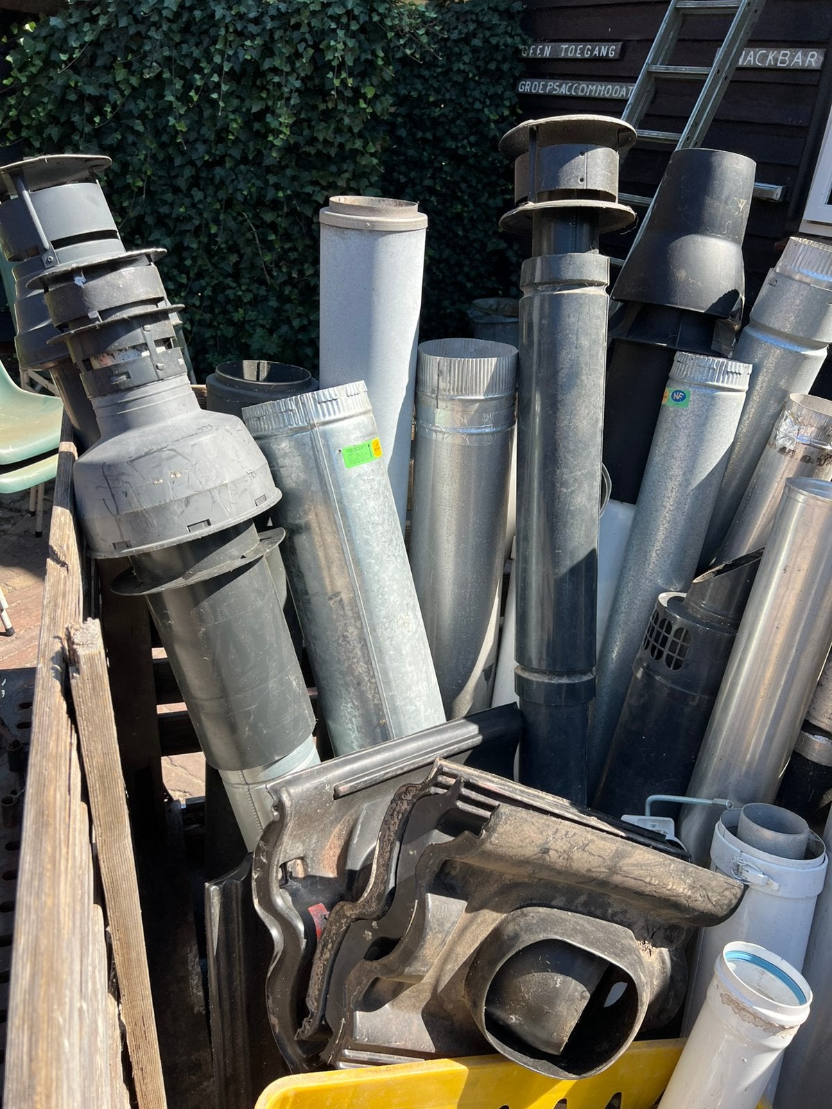 Krat vol rookgas afvoeren aluminium ,  rvs , staal, Ophalen, 100 liter of meer, Boiler, Minder dan 3 jaar oud