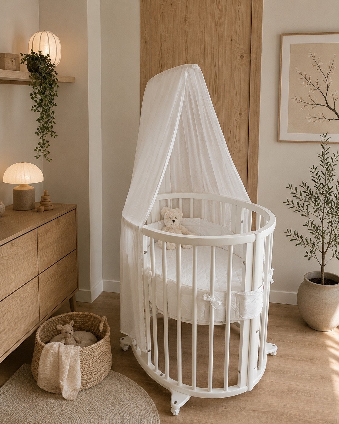 Stokke Sleepi WIEG en LEDIKANTJE/PEUTERBED 2 matrassen, Ophalen, Zo goed als nieuw, Ledikant
