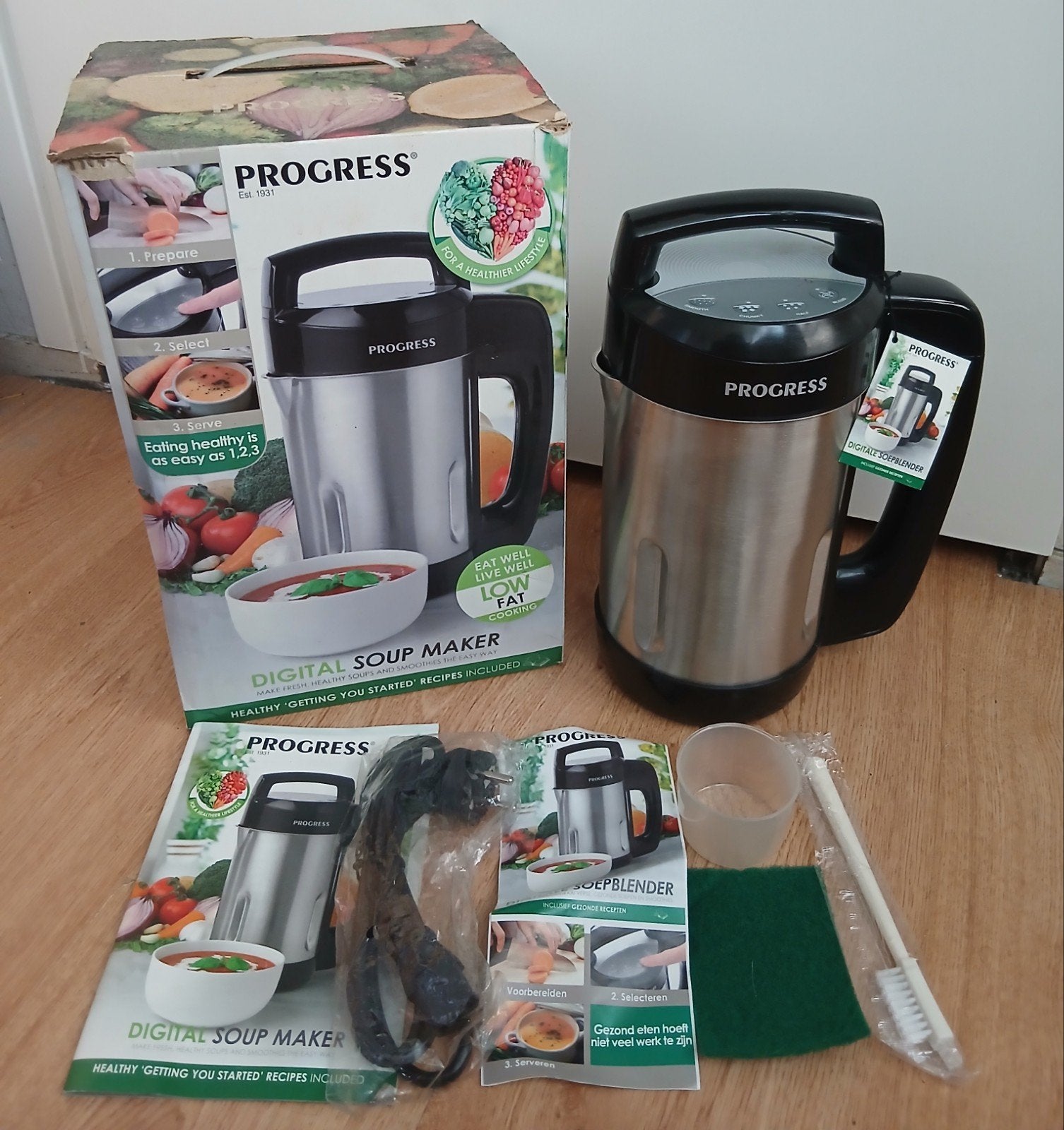 Progress Digitale Soepmaker / Soepblender EK2411DRDIR, Witgoed en Apparatuur, Blenders, Ophalen of Verzenden, Soepmaker