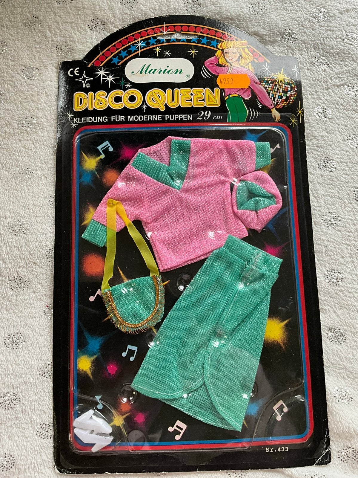Vintage marion disco queen barbie outfit incl hakken en tas, Verzamelen, Poppen, Ophalen of Verzenden, Nieuw