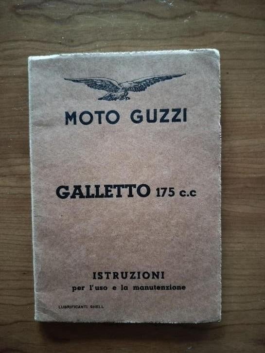 Moto Guzzi Galetto folder + onderhoudsboekje, Motoren, Ophalen of Verzenden, Moto Guzzi