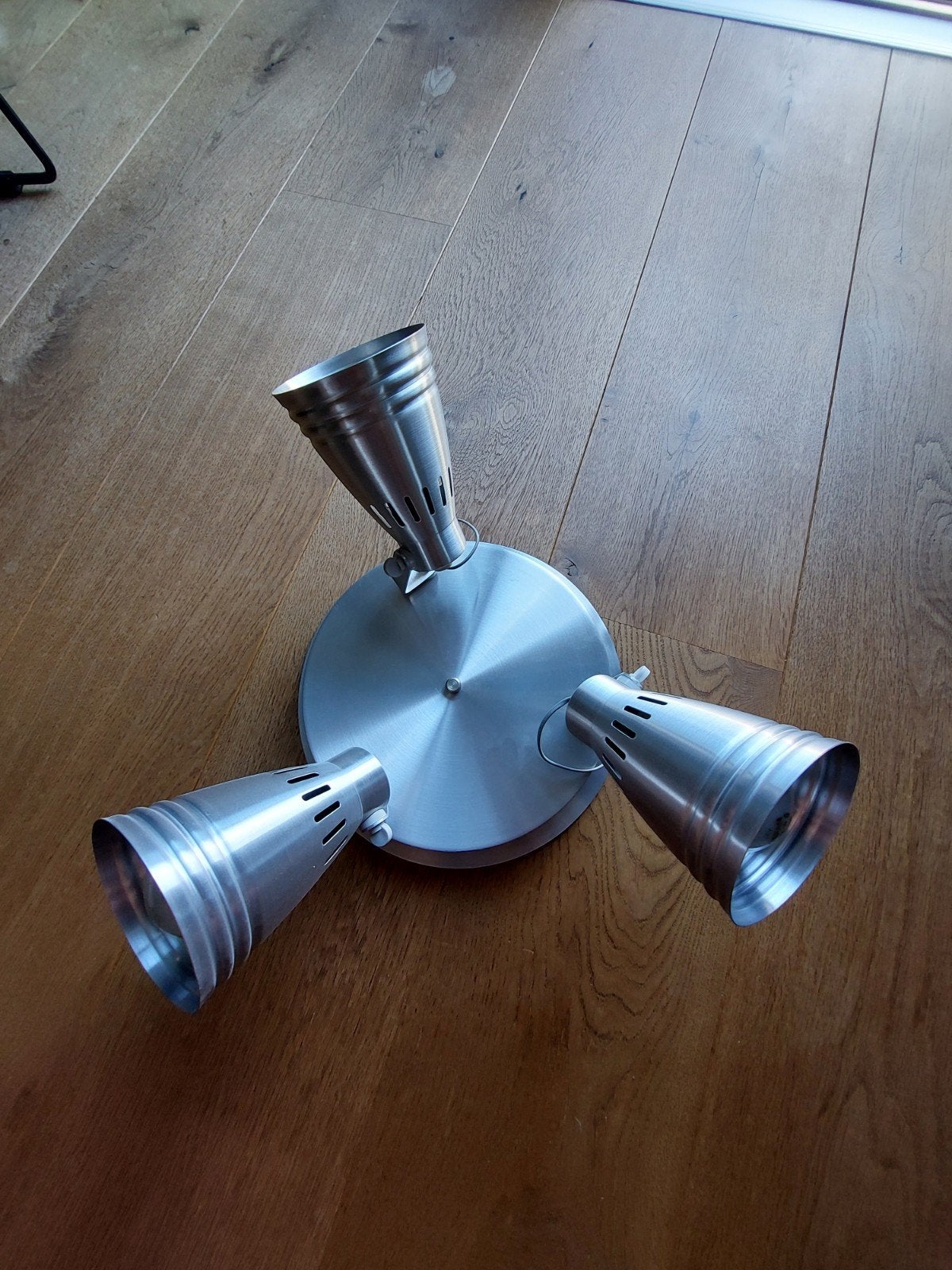 IKEA KRAMARE Plafondspot met 3 verstelbare spots, Zilver, Gebruikt, Modern, Verstelbaar