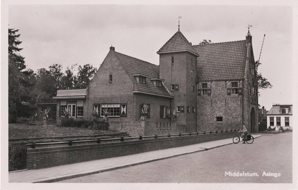 Middelstum – Borg Asinga., Ophalen of Verzenden, 1940 tot 1960, Ongelopen, Groningen