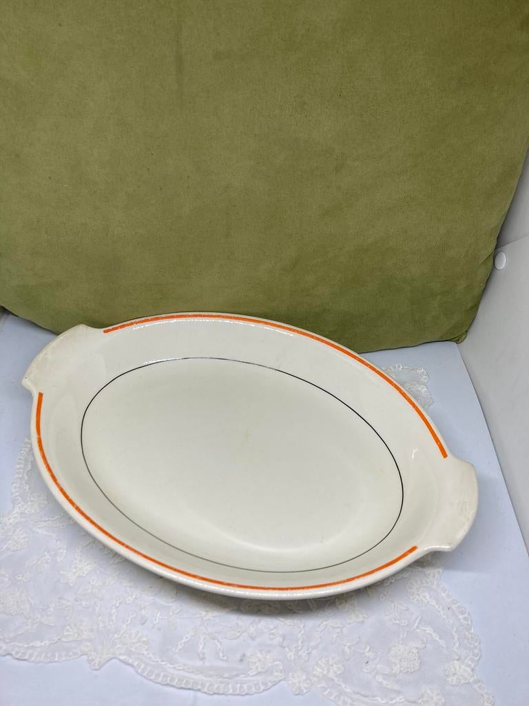 Vintage broodschaal Petrus Regout, Zeeland (040323), Ophalen of Verzenden, Gebruikt, Aardewerk, Overige stijlen