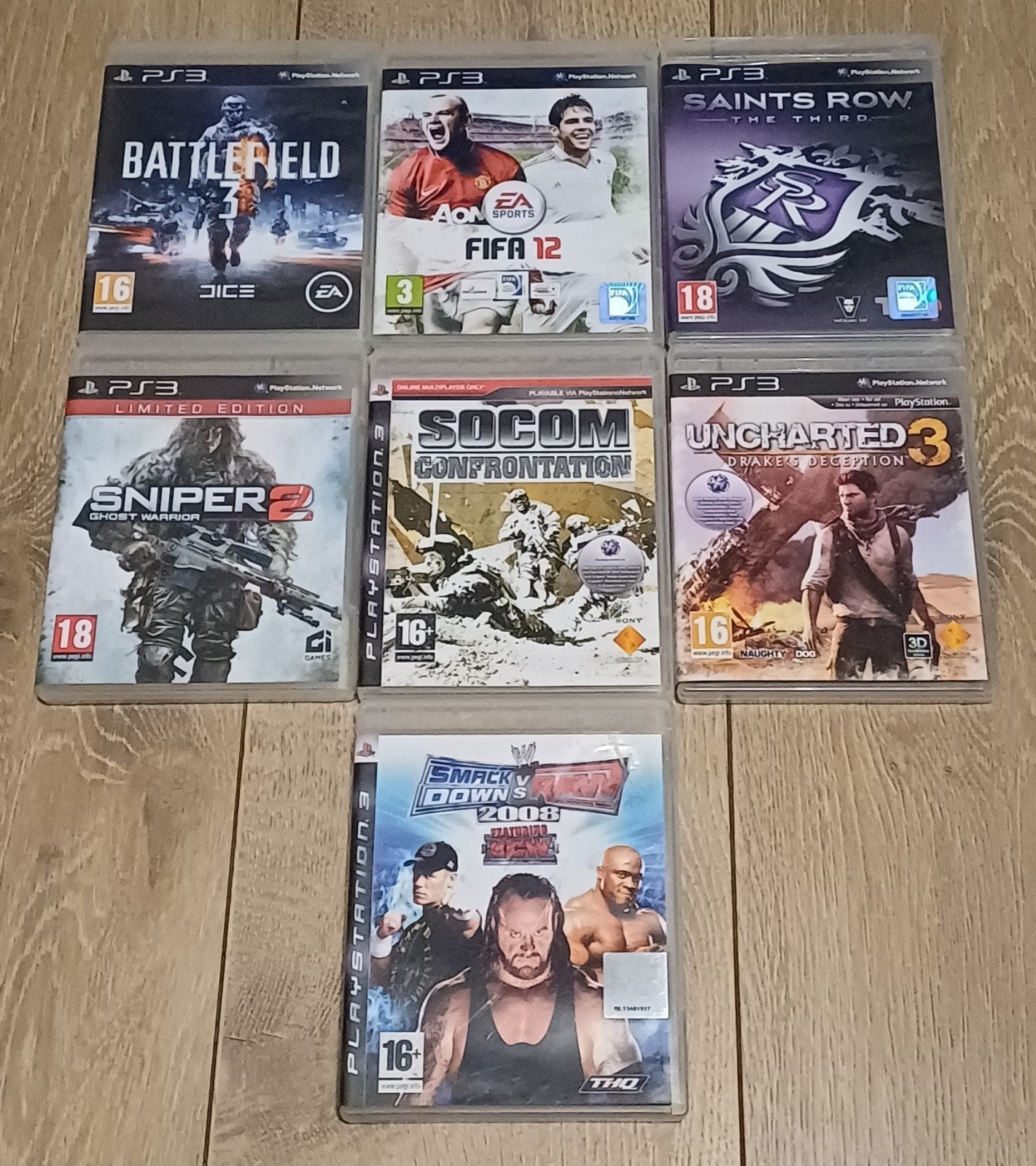 7x PS3 games | WWE 2008, Uncharted 3, Saints Row, Sniper, 1 speler, Ophalen of Verzenden, Zo goed als nieuw, Shooter