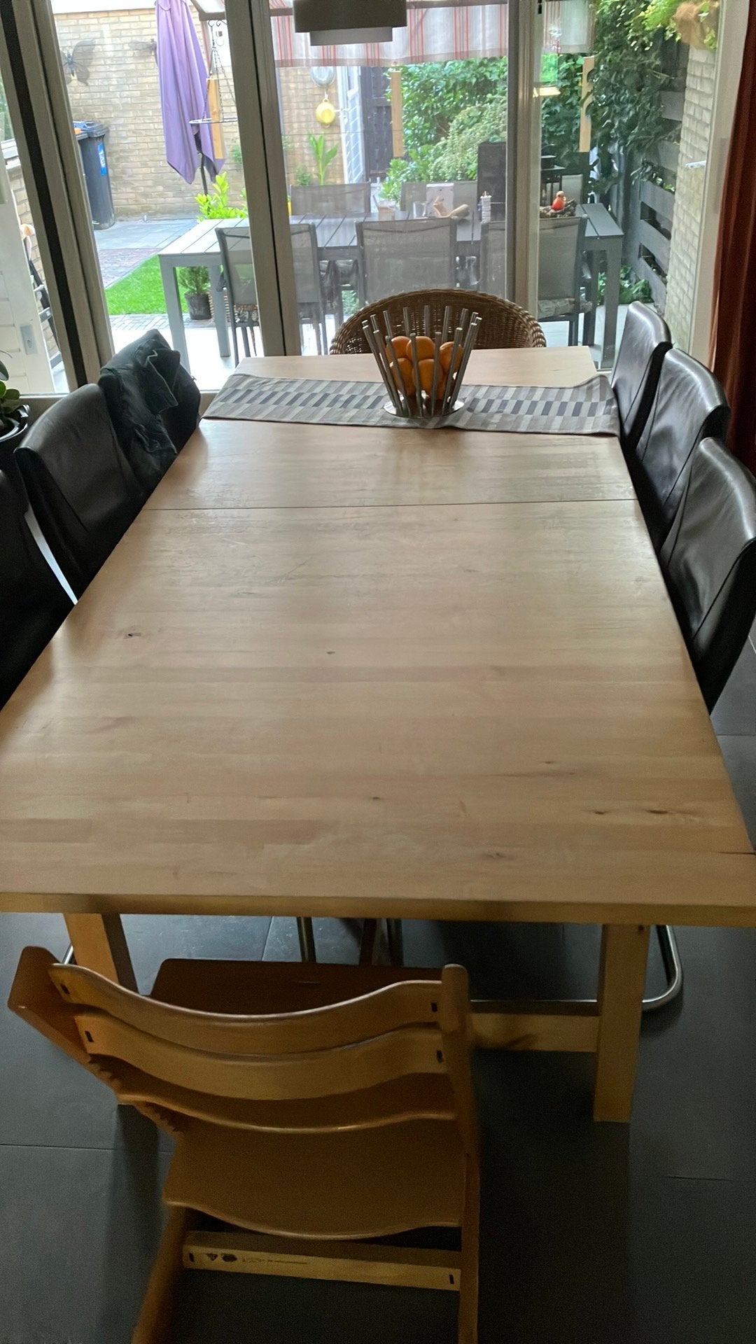 Ikea Norden eettafel, Huis en Inrichting, Ophalen, Gebruikt, 8 stoelen of meer