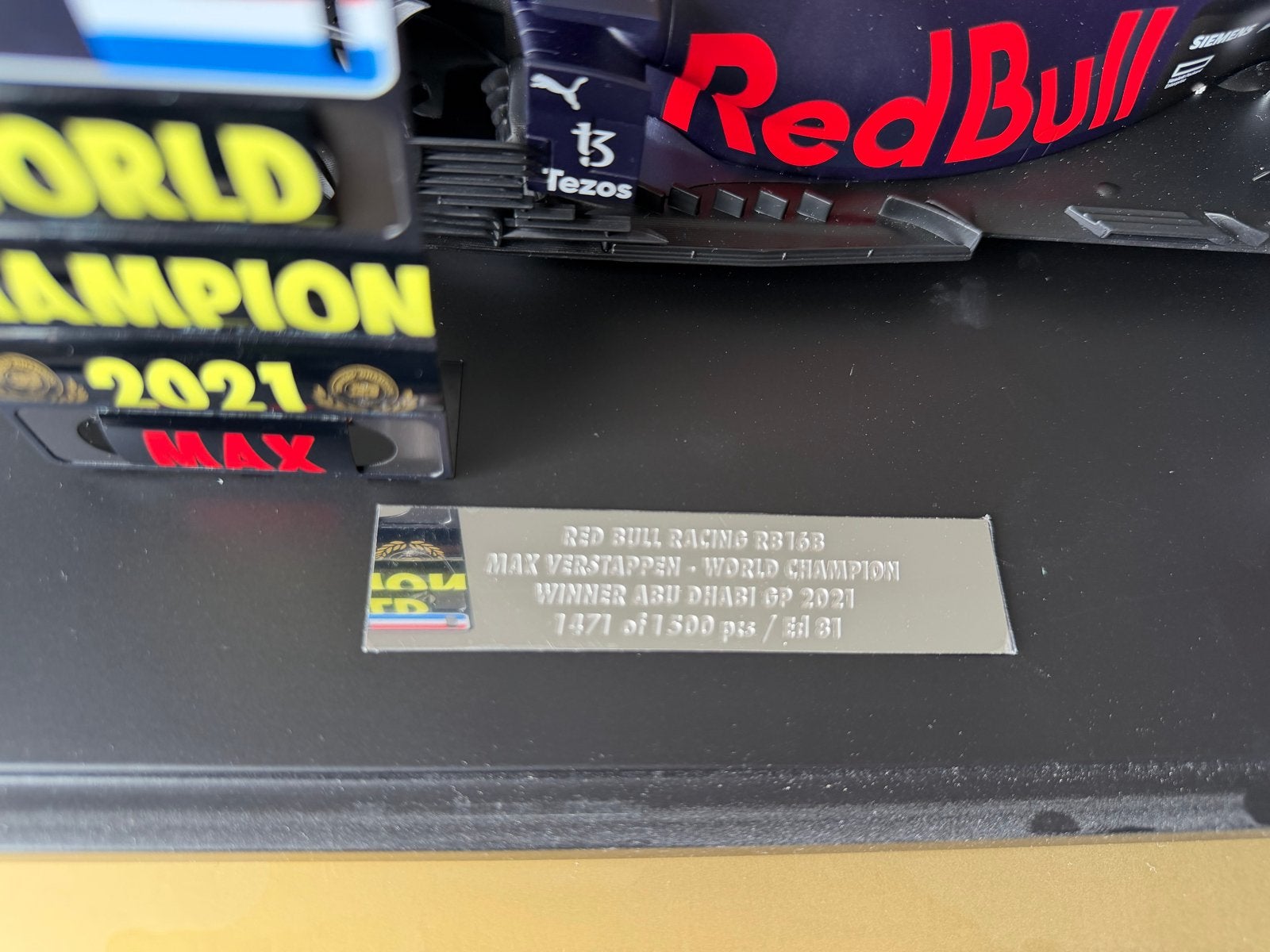 Max Verstappen 1:12 schaalmodel 2021 kampioenschap, Hobby en Vrije tijd, Verzenden, Nieuw, 1:9 t/m 1:12, Auto