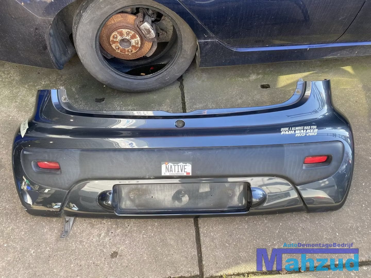 CITROEN C1 Donker grijs KTA achterbumper 3 deurs 2005-2014, Gebruikt, Citroën, Stellantis N.V., Ophalen of Verzenden