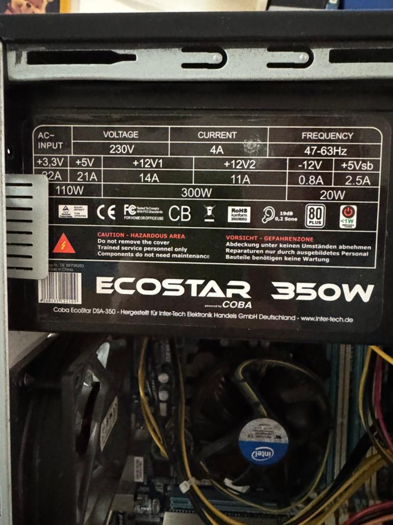 Intel-Tech coba Ecostar 350W power adapter pc, Ophalen of Verzenden, Zo goed als nieuw