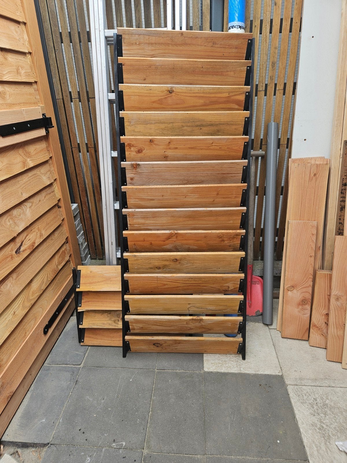 Lamellen geleider zwart RVS, Ophalen, Minder dan 25 mm, Plank, Minder dan 200 cm