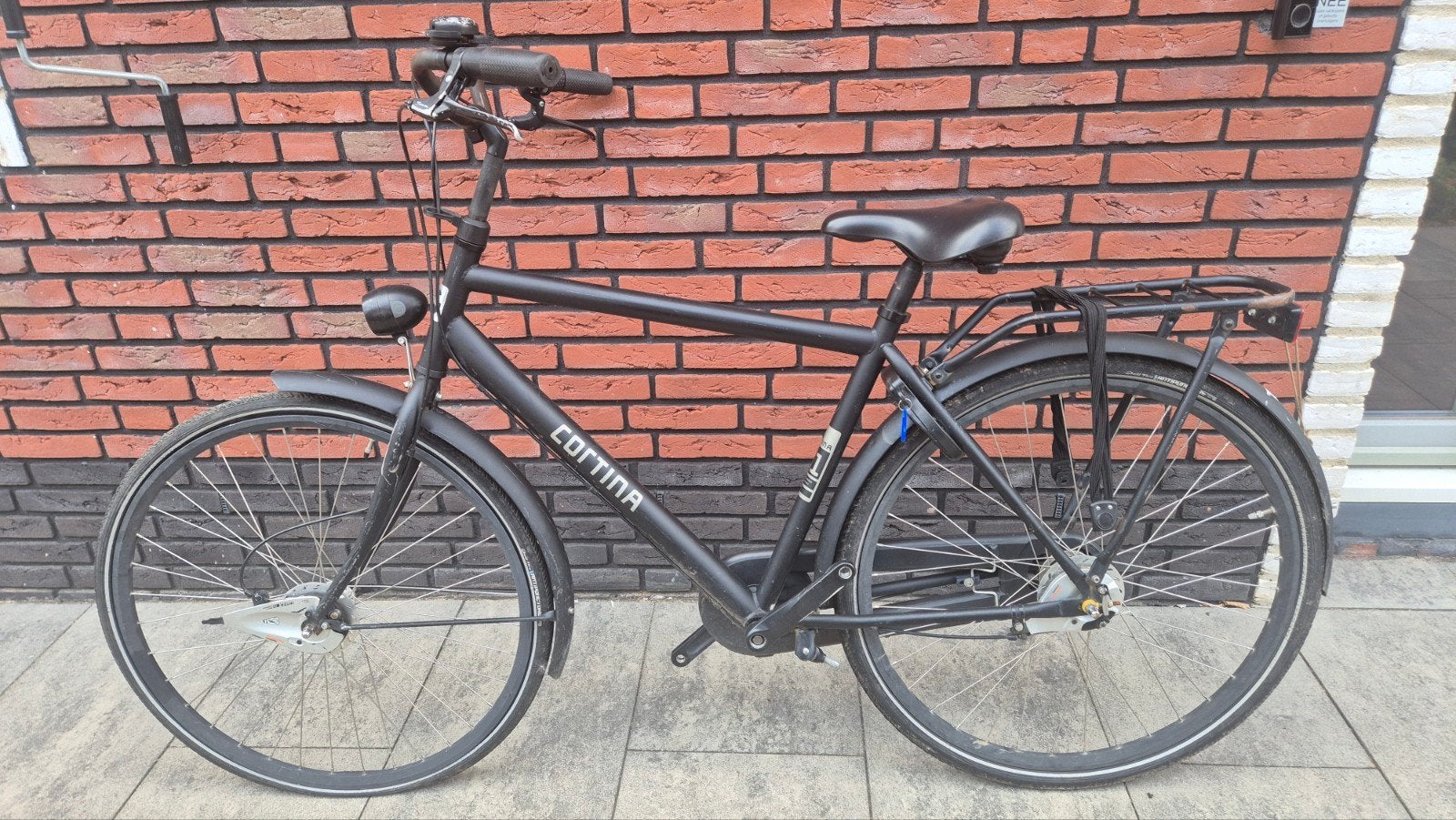 Cortina U4 herenfiets - opknapper (mat zwart), Fietsen en Brommers, Gebruikt, Versnellingen, 57 tot 61 cm, Ophalen