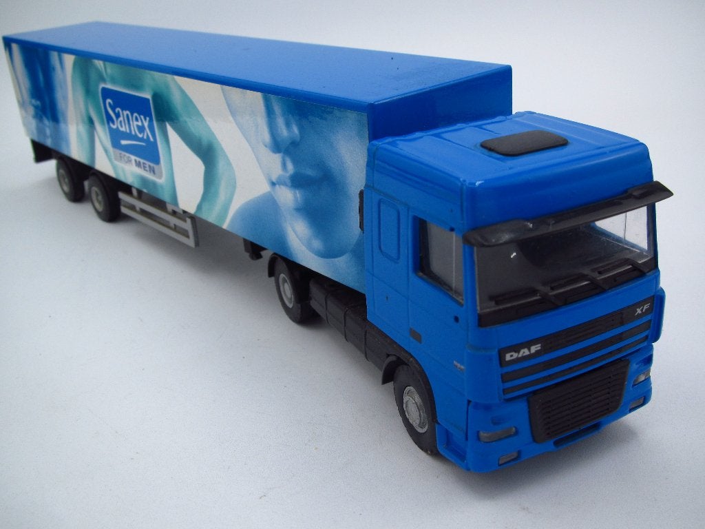 Lion Toys - DAF XF miniatuur '' Sanex '' 1:50, Ophalen of Verzenden, Zo goed als nieuw, Bus of Vrachtwagen, Lion Toys