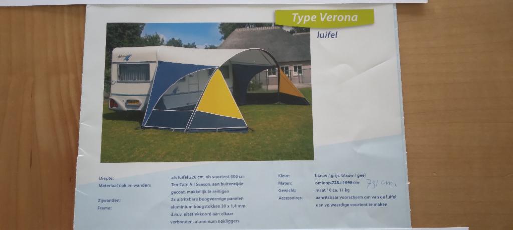 Unico Verona luifel 790-900cm, Ophalen, Gebruikt, Ten Cate All Season 200g/m2, Overige merken