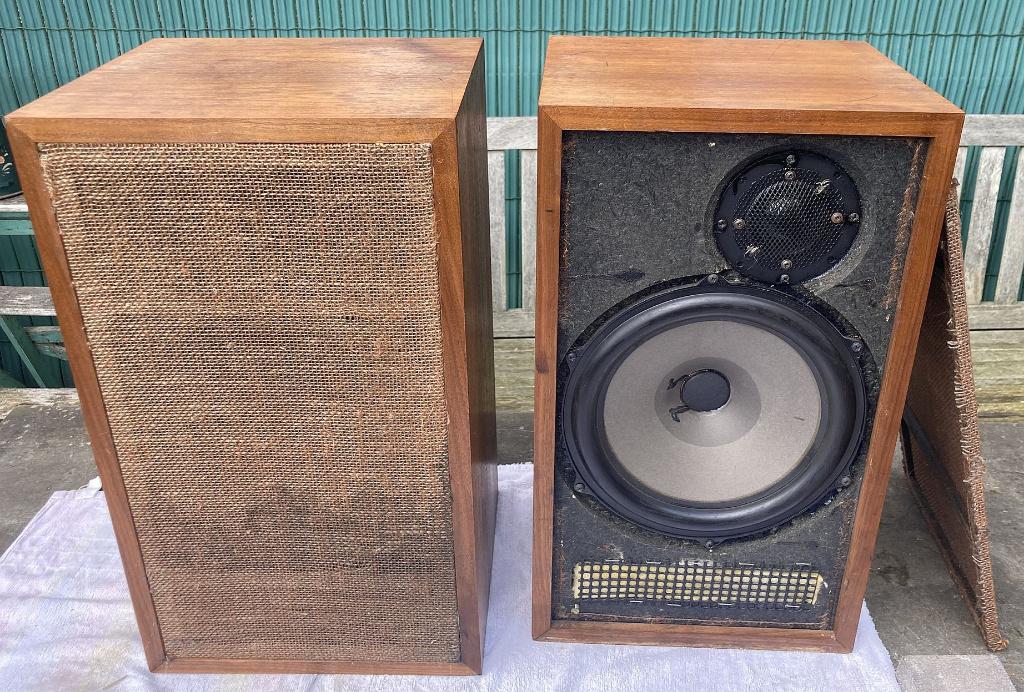 Vintage Dynaco A25 luidsprekers, Audio, Tv en Foto, Luidsprekers, Gebruikt, Front, Rear of Stereo speakers, Minder dan 60 watt