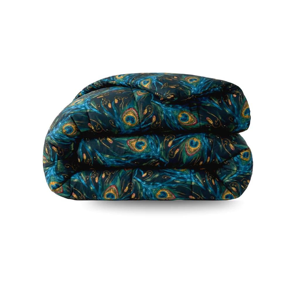 Dekbed wasbaar Peacock feathers NIEUW, Zwart, Ophalen of Verzenden, Deken of Dekbed, Nieuw