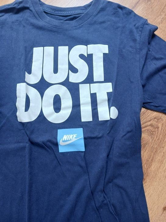 Nike "Just Do It" T-shirt - Donkerblauw, Blauw, Nike, Ophalen of Verzenden, Gedragen