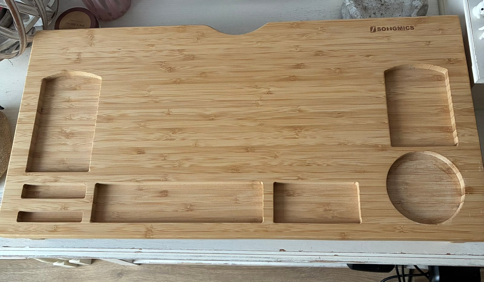 monitorstandaard en bureau-organizer., Ophalen of Verzenden, Nieuw, Rechthoekig, Hout