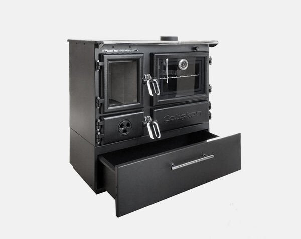Stalen Houtkachel met oven en lade | ÇALI?KAN Model 214 7kw