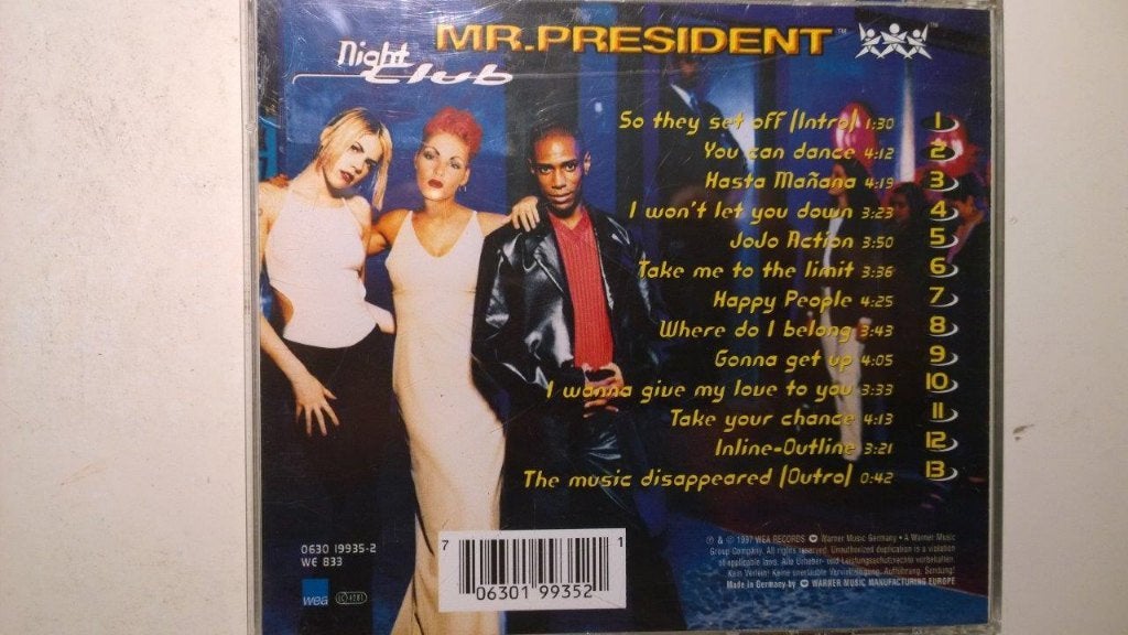 Mr. President - Night Club, Cd's en Dvd's, Ophalen of Verzenden, Zo goed als nieuw, Pop, Album