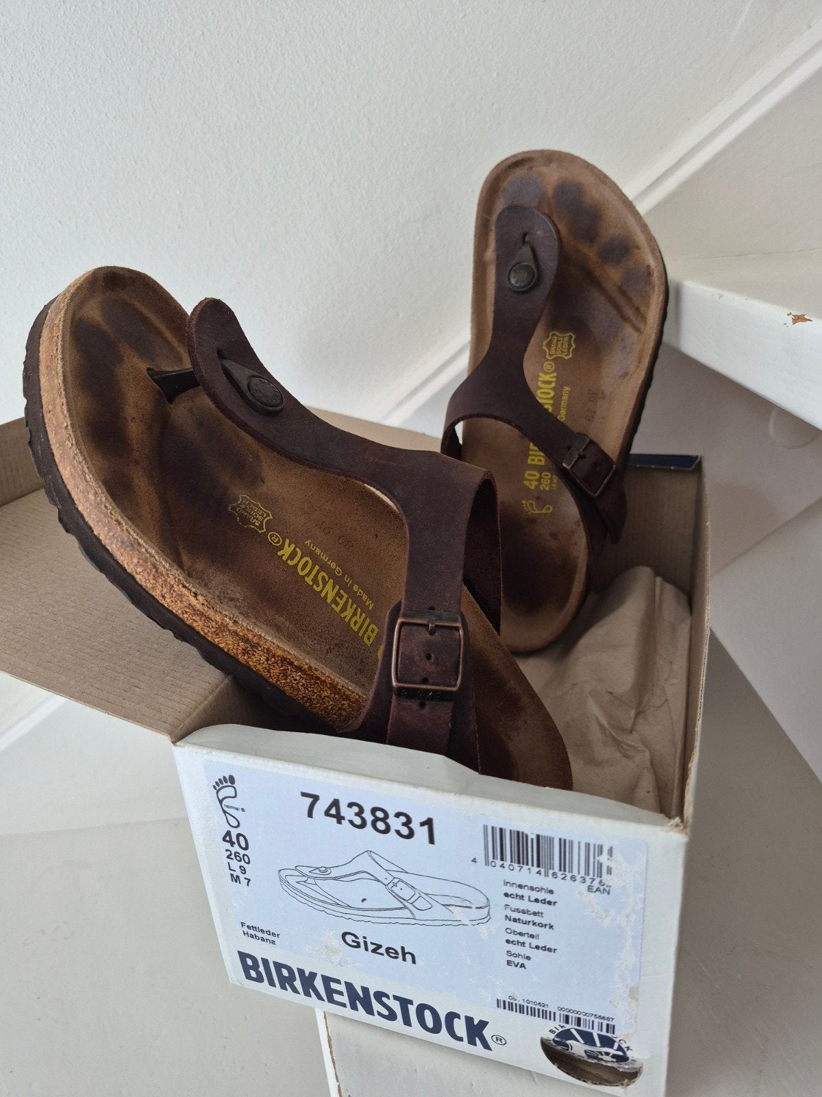 Birkenstock teenslipper, bruin, maat 40, Slippers, Bruin, Verzenden, Gedragen