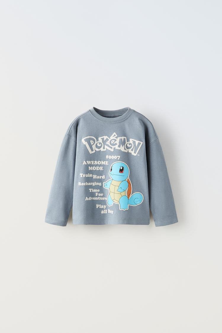 Kind Zara t-shirt longsleeve top Pokemon blauw katoen 104, Gebruikt, Ophalen of Verzenden, Zara, Shirt of Longsleeve