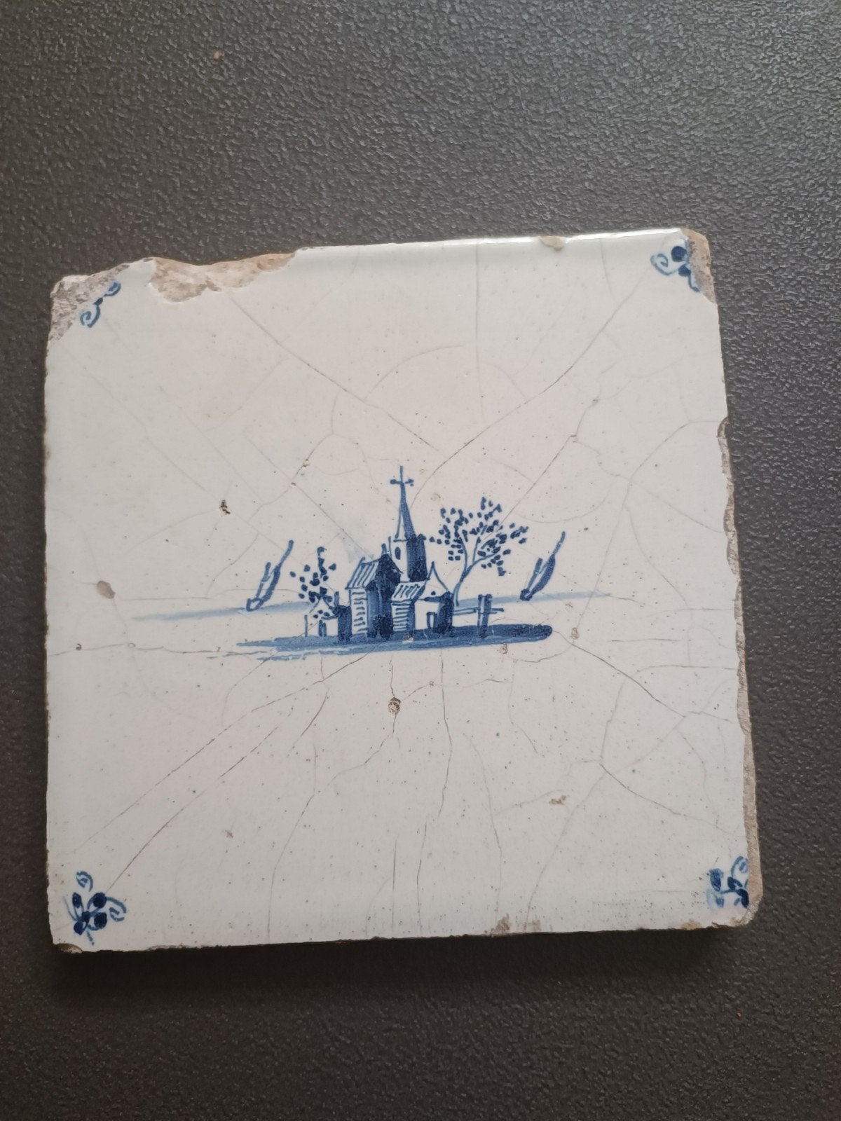 Antieke Delftse Tegels - Handgeschilderd, Ophalen of Verzenden