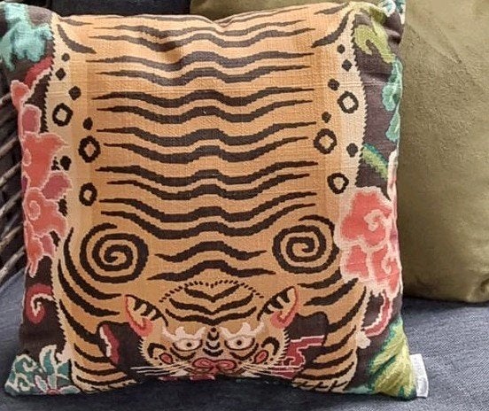 kussen met kleurrijke tijgerprint . 2x nieuw, Overige merken, Verzenden, Nieuw, Handgemaakt