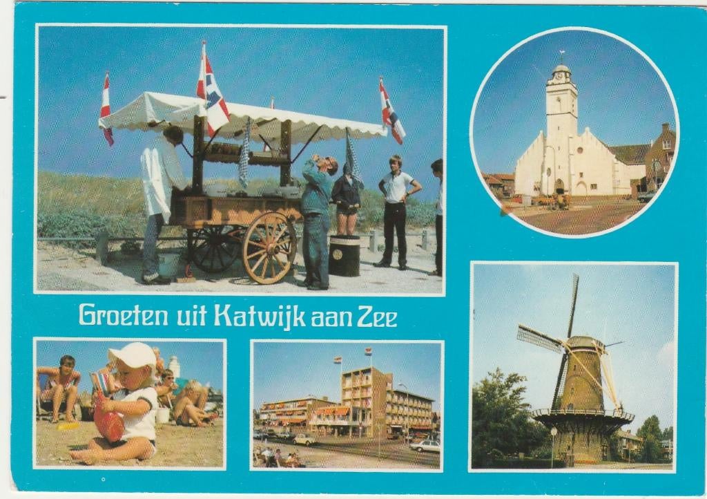 KATWIJK AAN ZEE Haringkar Strand Hotel Molen Groeten, Verzamelen, Verzenden, 1980 tot heden, Gelopen, Zuid-Holland
