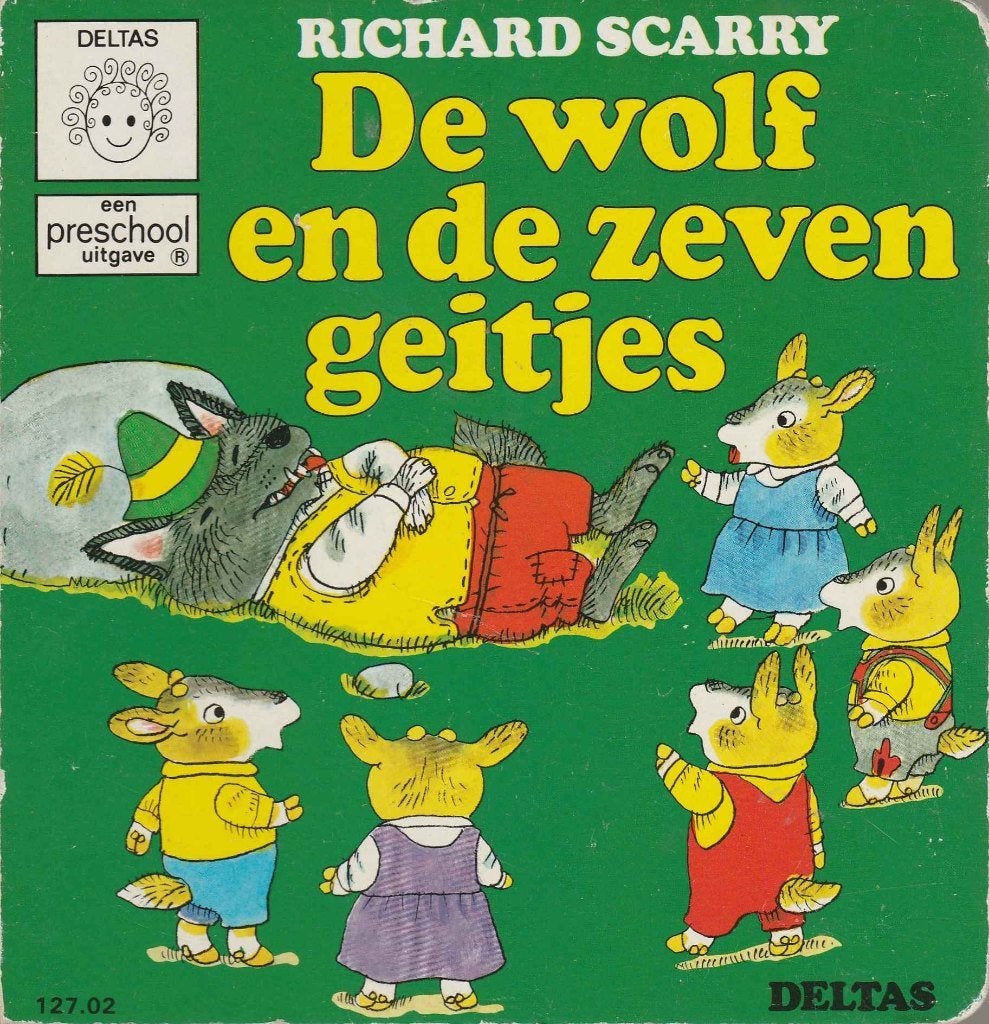 Richard Scarry - De wolf en de zeven geitjes "", Ophalen of Verzenden, Gelezen, Richard Scarry