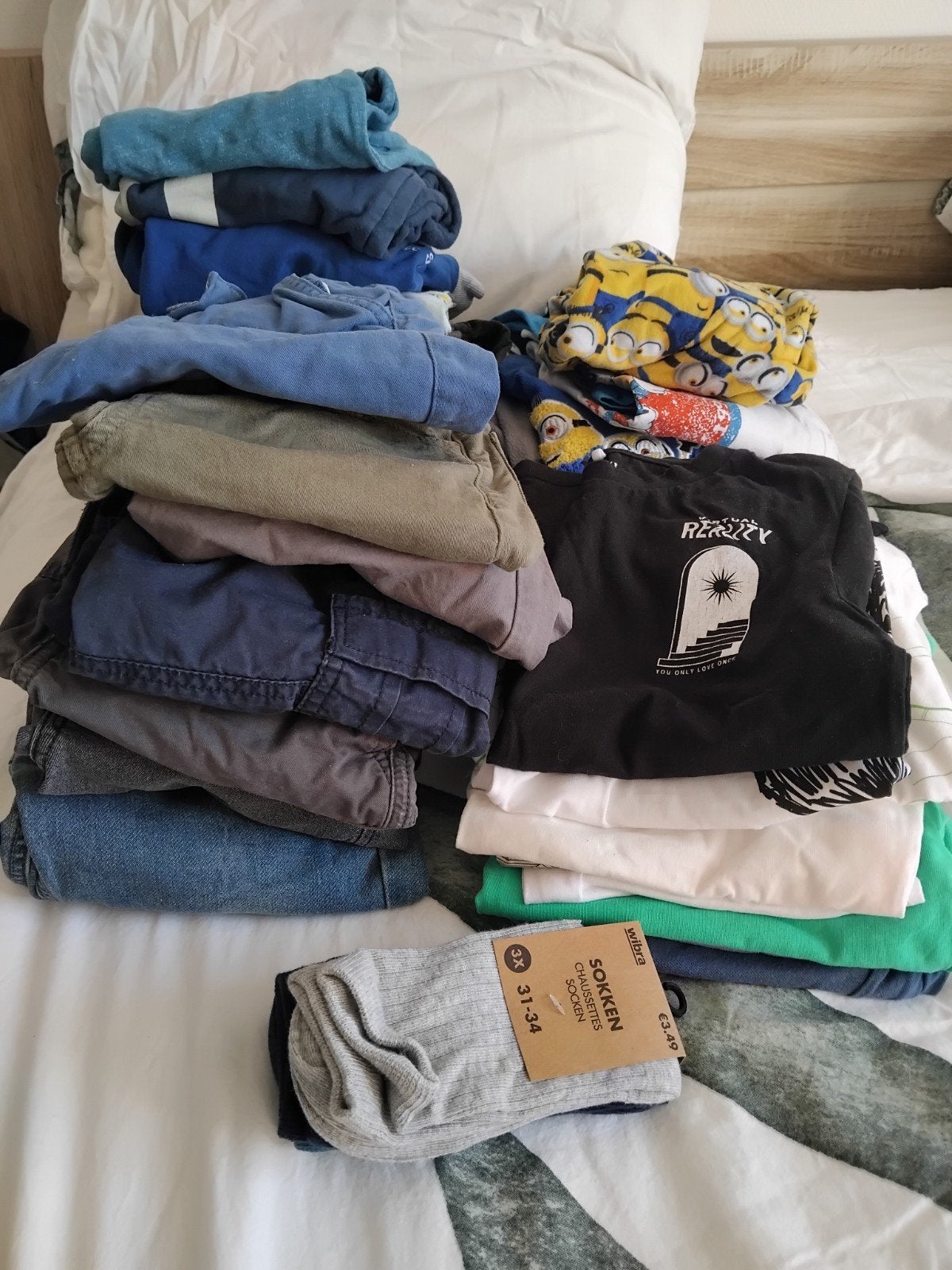 stapel jongens kleding maat 134, Ophalen, Gebruikt, Maat 134