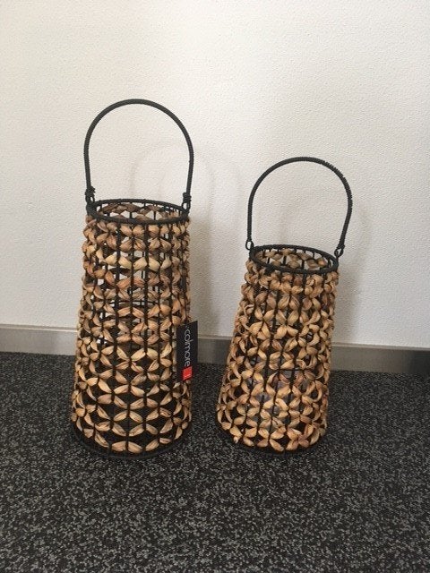 Colmore Lantaarn water Hyacint set-2 Nieuw!, Windlicht, Beige, 39 cm, Nieuw