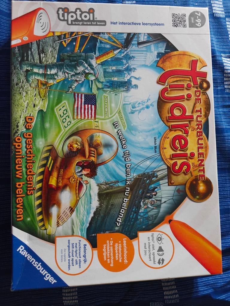 Tiptoi De Turbulente Tijdreis spel - Zonder pen, Hobby en Vrije tijd, Gezelschapsspellen | Bordspellen, Ophalen of Verzenden