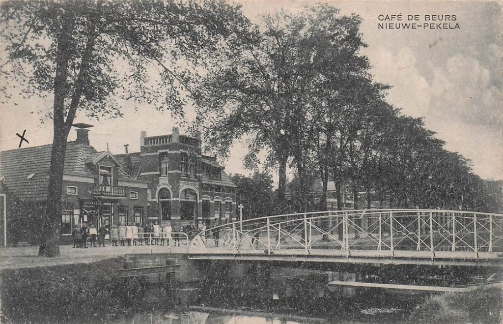 702-156-017 Cafe De Beurs Nieuwe Pekela, Verzenden, Voor 1920, Groningen