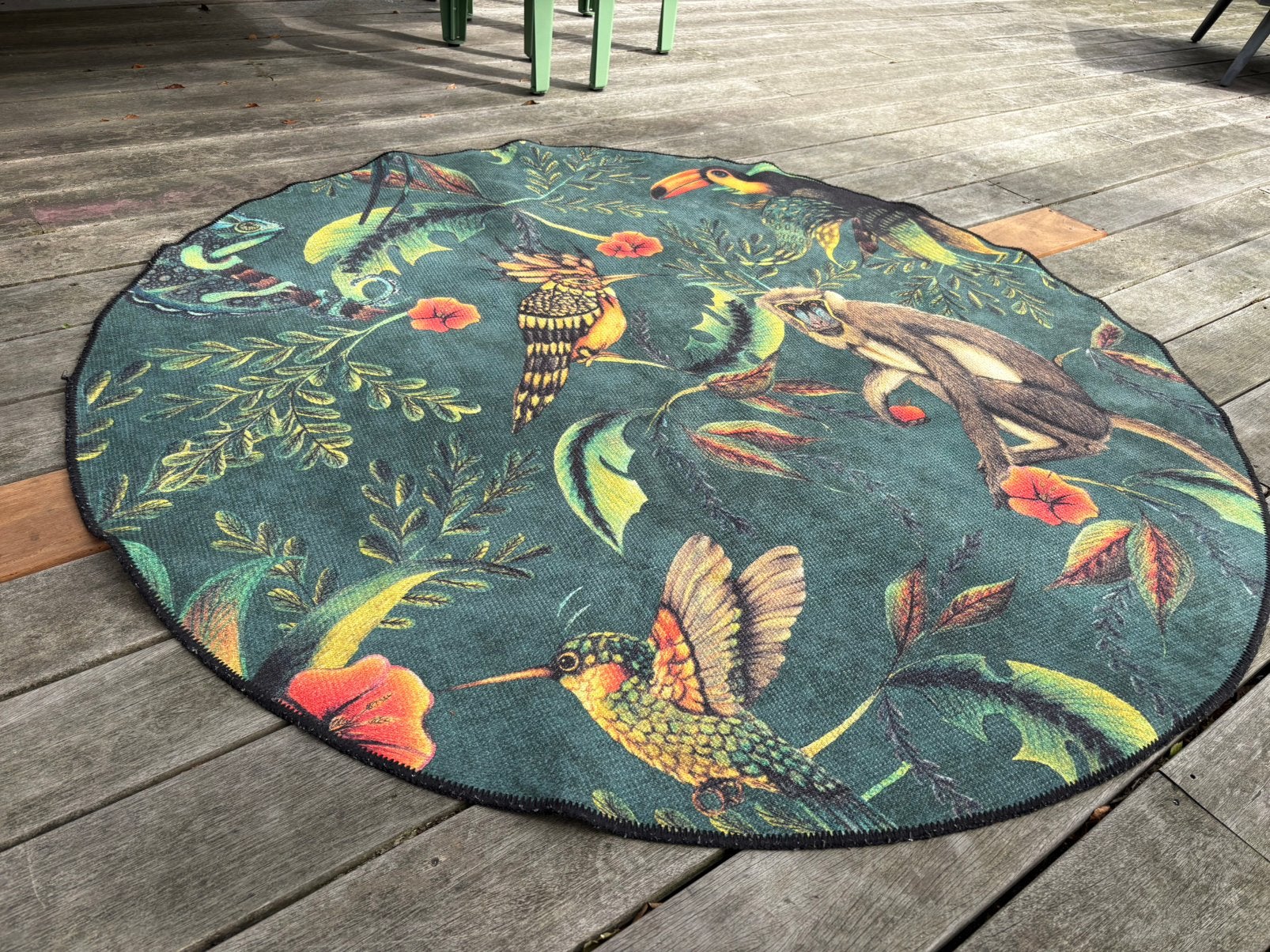 Rond jungle vloerkleed 160x160, Ophalen, 150 tot 200 cm, Rond, 200 cm of meer