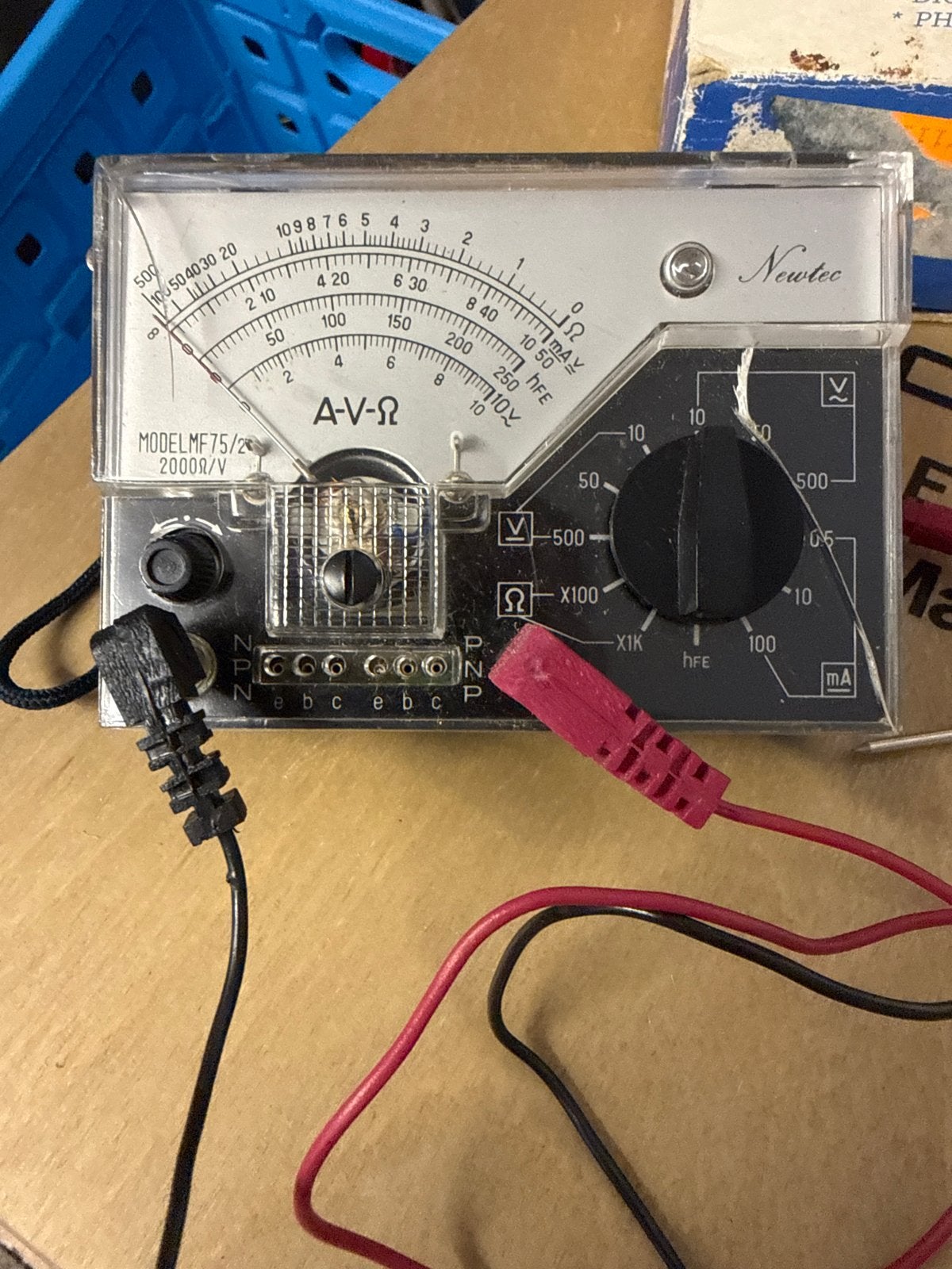 Newtec MF-75/2 Multimeter - Vintage Analoog Meetinstrument, Doe-het-zelf en Verbouw, Meetapparatuur, Ophalen, Gebruikt, Multimeter